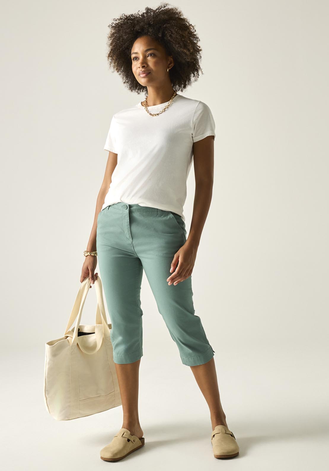 Bayletta Capri Trousers - Green