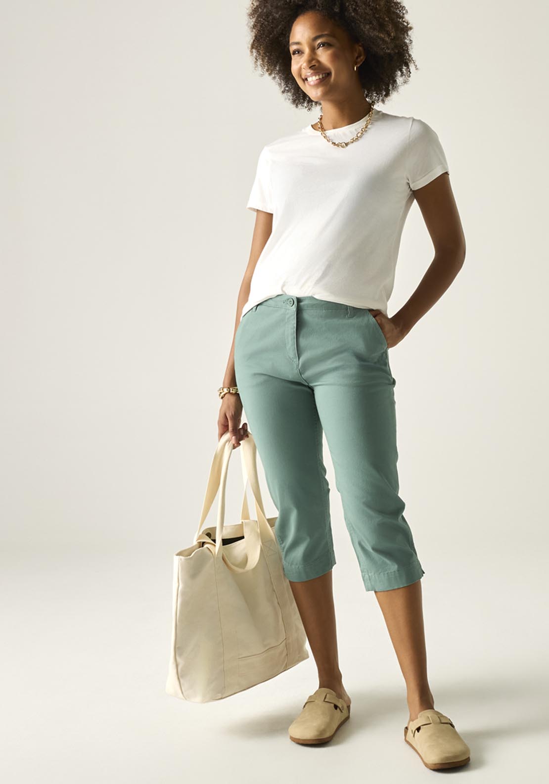 Bayletta Capri Trousers - Green