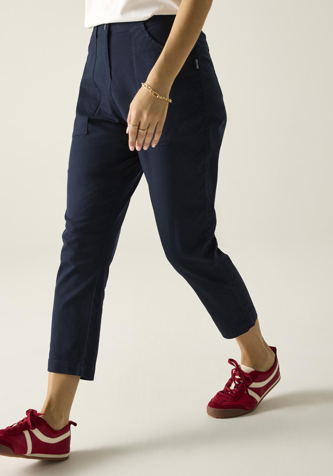 Shorebella Capri Trousers | Chambray Fabric - Blue