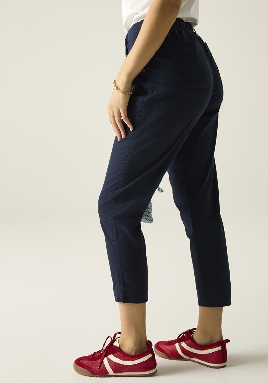 Shorebella Capri Trousers | Chambray Fabric - Blue