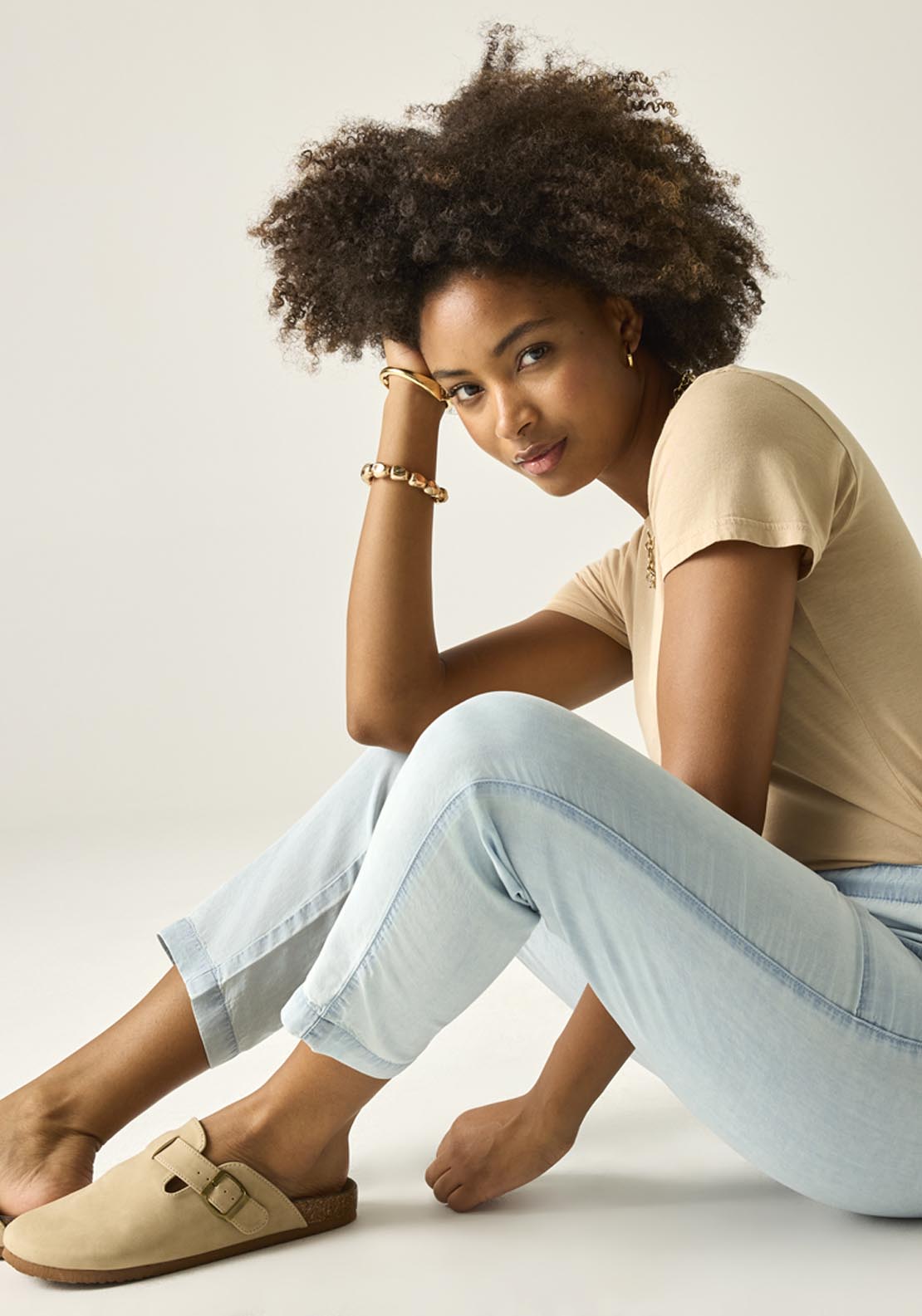 Shorebella Capri Trousers | Chambray Fabric - Chambray