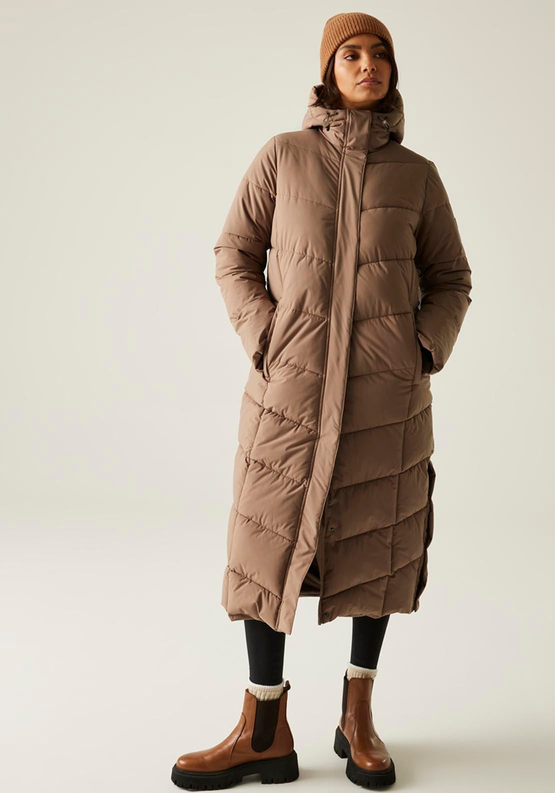 Regatta Eloria Long Length Jacket - Mocha 1 Shaws Department Stores