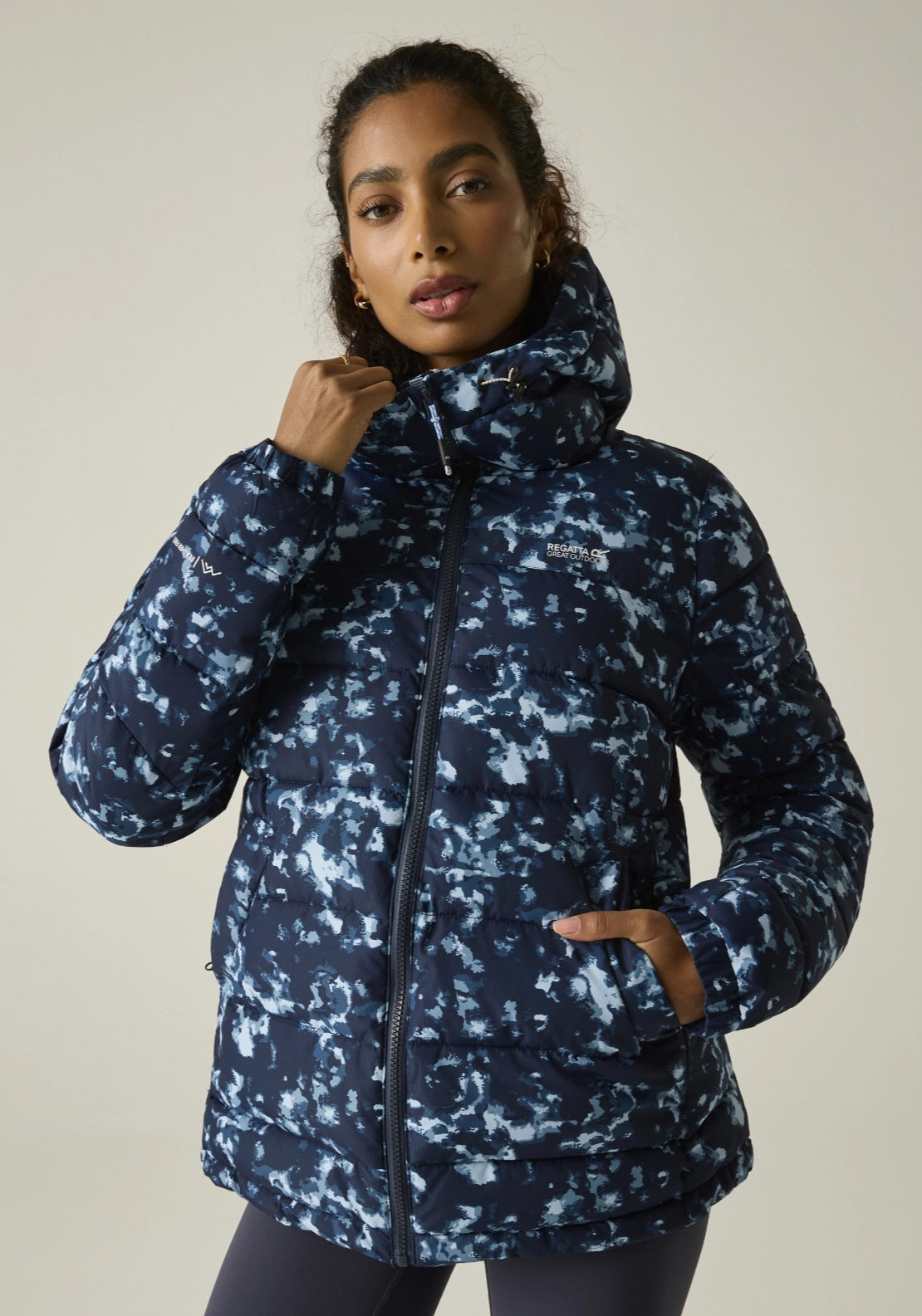 Aldthorn Insulated Jacket - Navy Brush Stroke