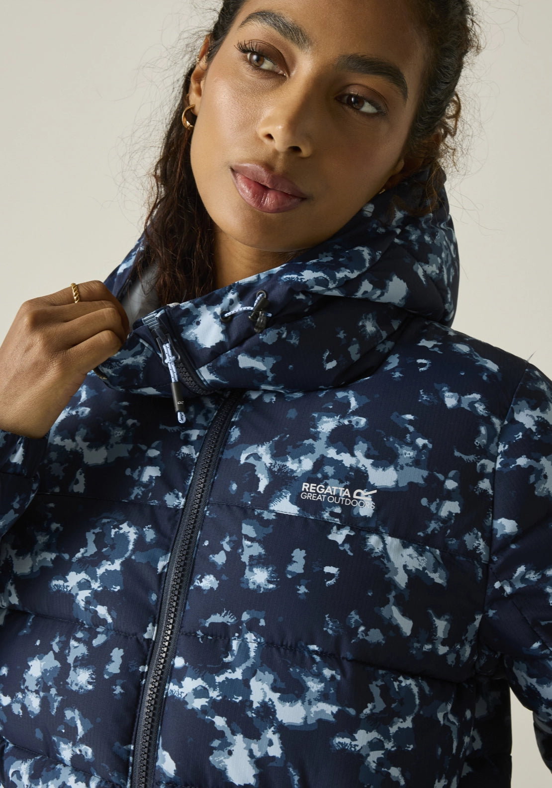 Aldthorn Insulated Jacket - Navy Brush Stroke
