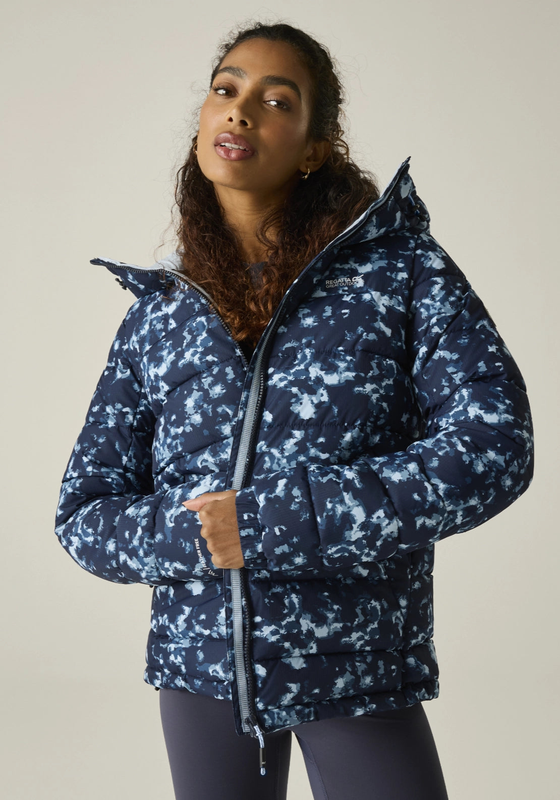Aldthorn Insulated Jacket - Navy Brush Stroke