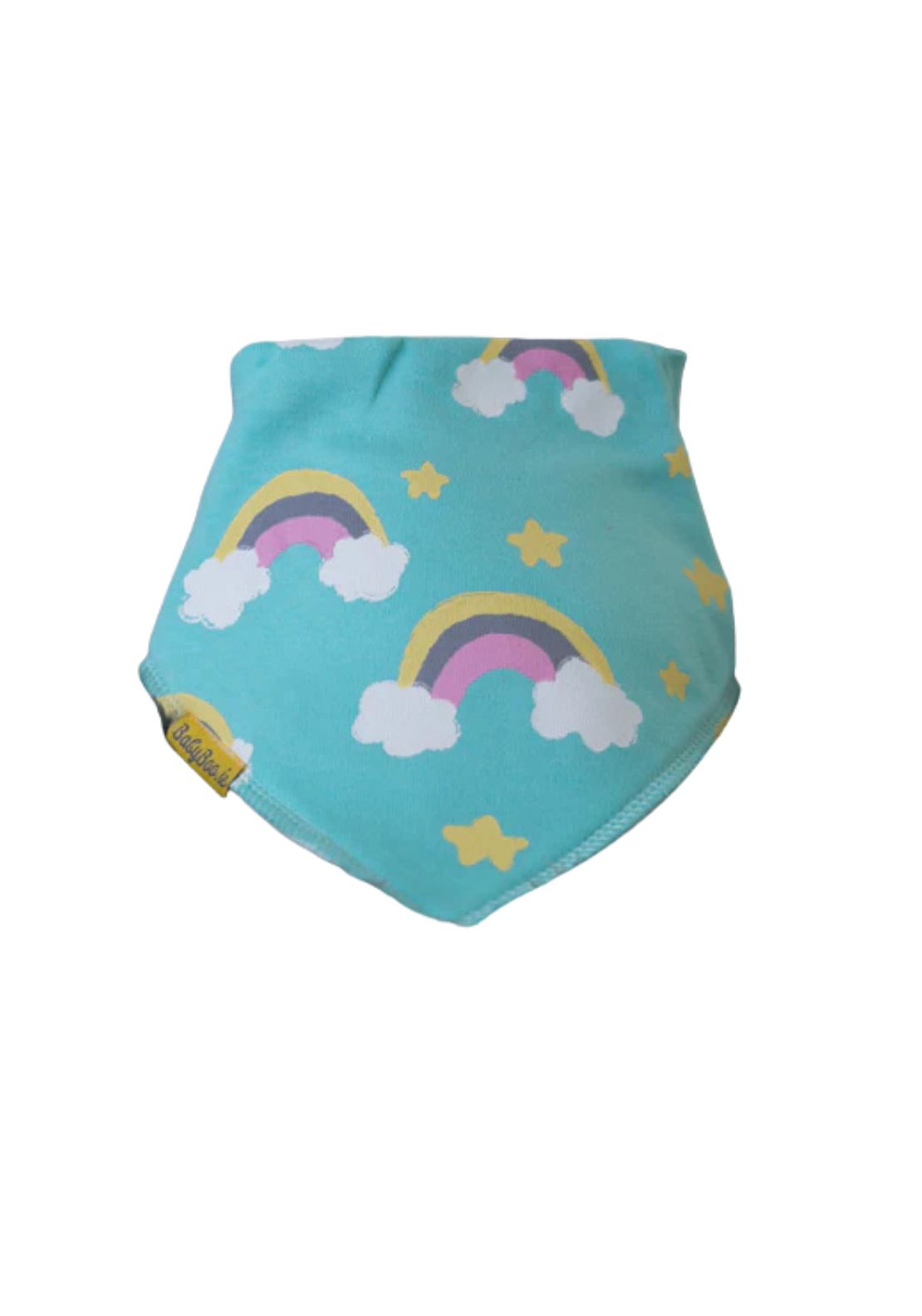 Babyboo Painted Rainbows Organic Cotton DribbleBoo Bandana Bib - Green 1 Shaws Department Stores