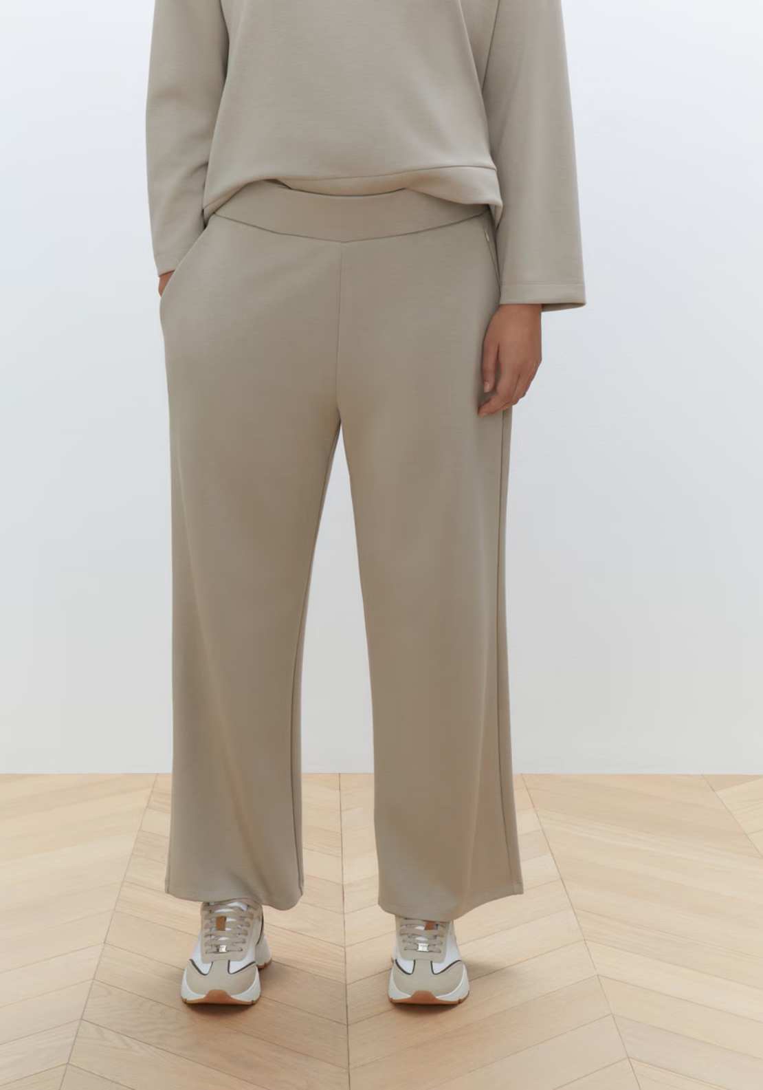 Couchel Casual Trousers - Ivory 1 Shaws Department Stores
