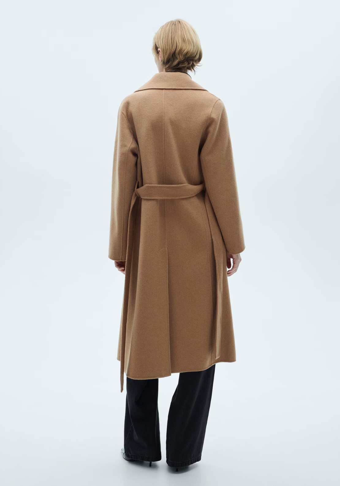 Mango belted wool coat best sale