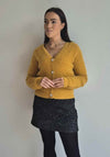 V Neck Cardigan - Yellow