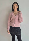 V Neck Cardigan - Pink