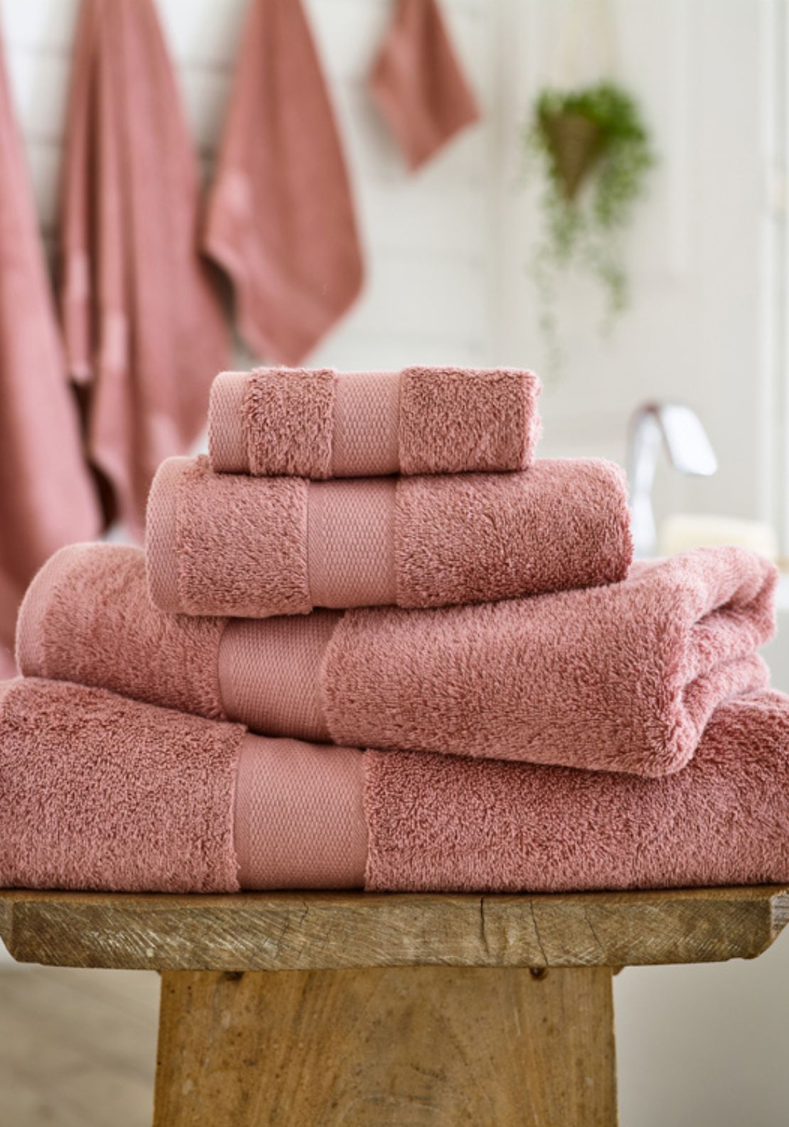 Egyptian Embrace Egyptian Cotton Towel 550gsm - Pink 1 Shaws Department Stores