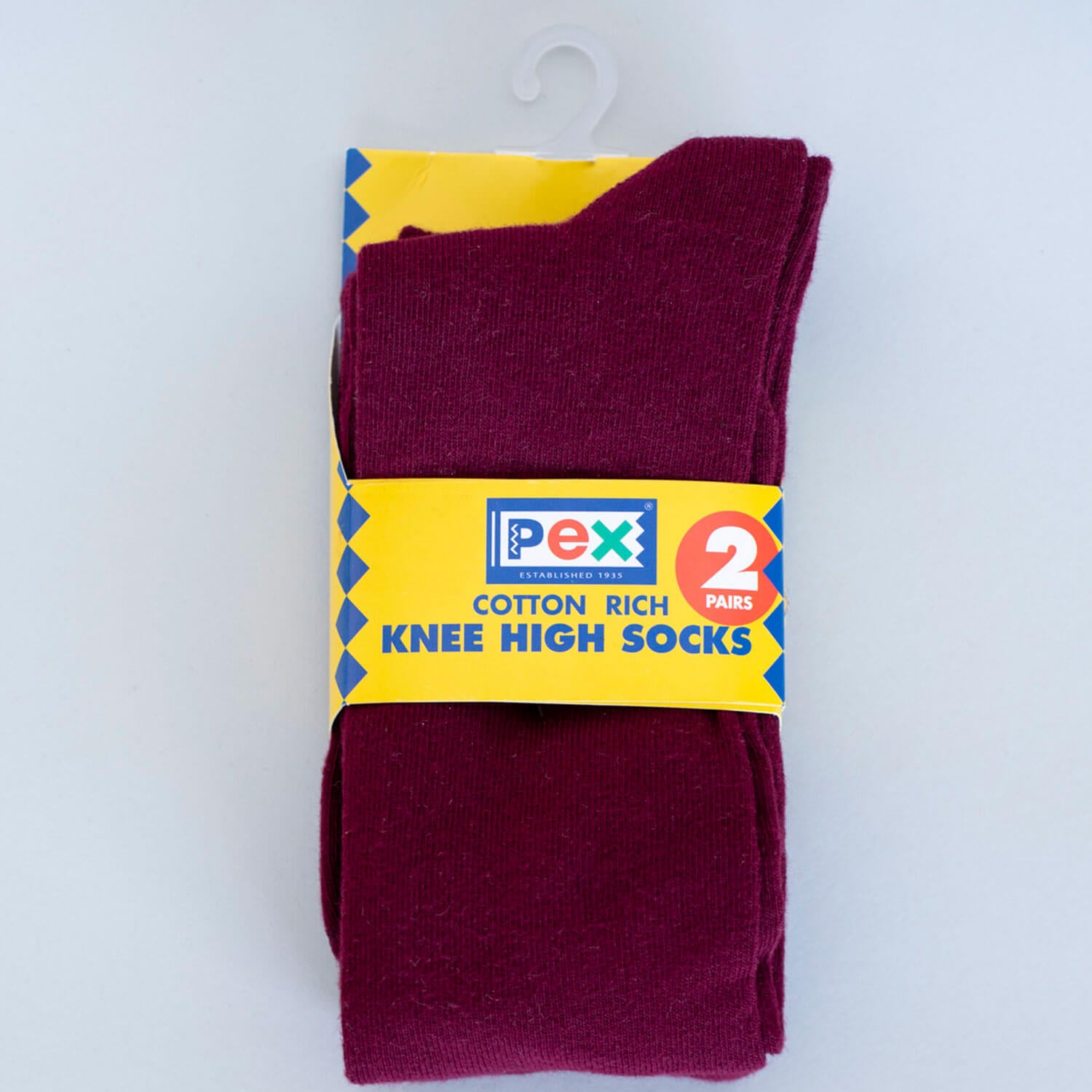 Pex Graduate Socks 2 Pair Pack - Wine 1 Shaws Department Stores