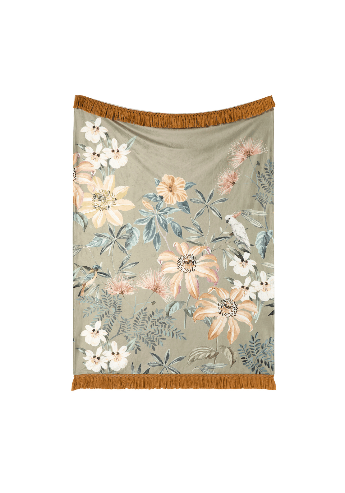 Heather &amp; Ferne Sarah Velvet Throw - Gold 2 Shaws Department Stores