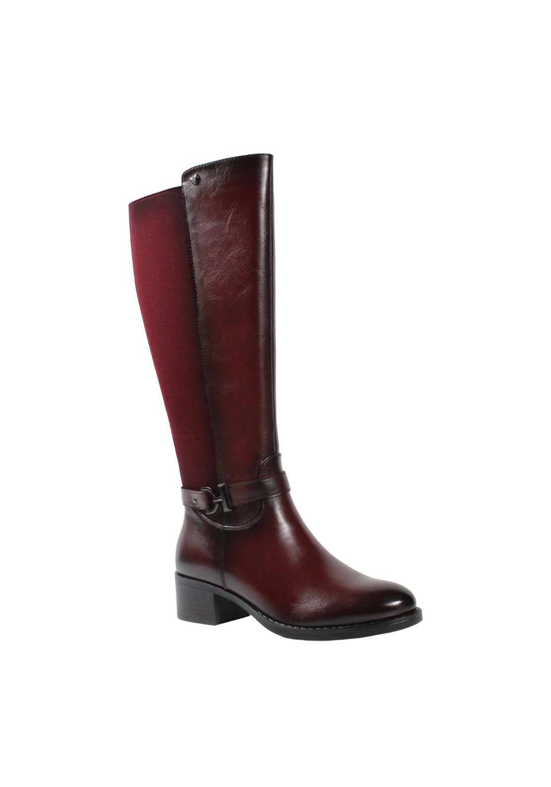 Knee High Buckle Boot - Mulberry