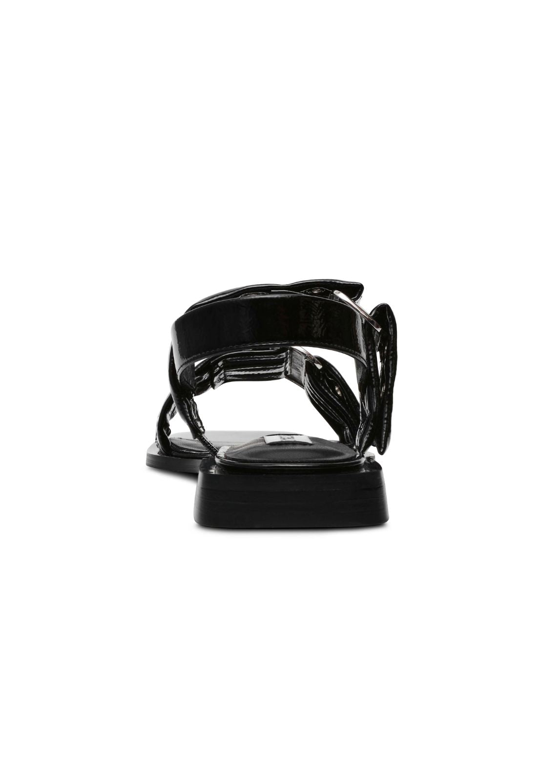 Steve Madden Buckle Stud Flat Sandal - Black 4 Shaws Department Stores