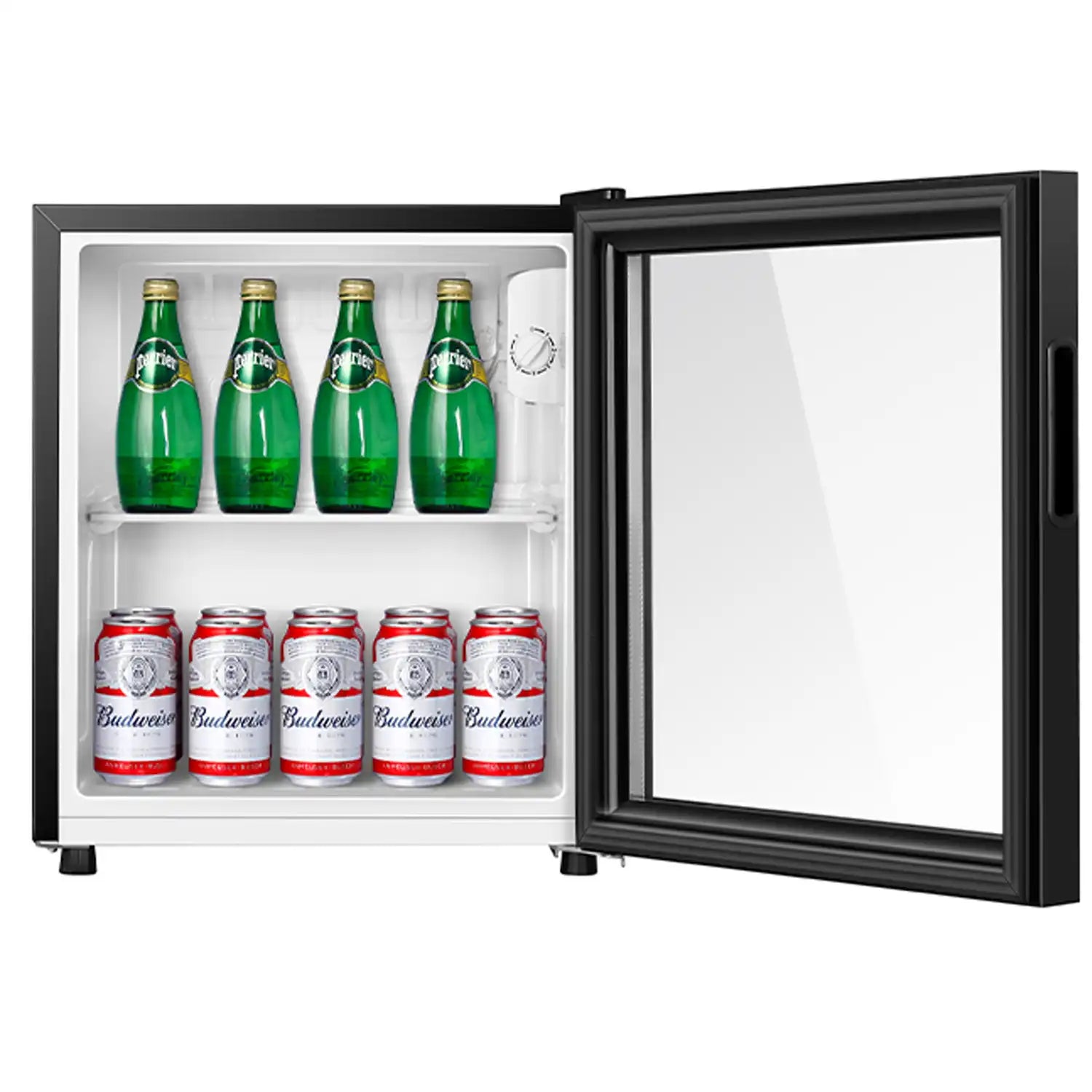 Adamo Table Top Fridge with Glass Door - Black 2 Shaws Department Stores