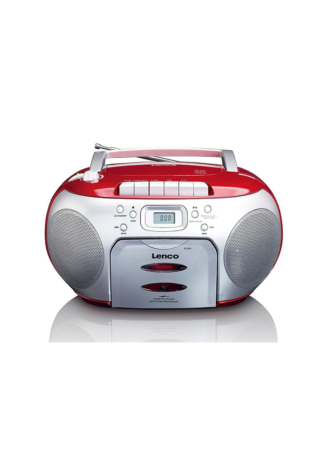 Lenco Radio Cassette Cd Player - Red 1 Shaws Department Stores