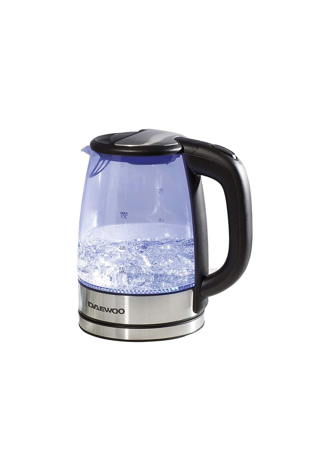 Judge 1.7 2200W Glass Kettle With LED - Silver 1 Shaws Department Stores