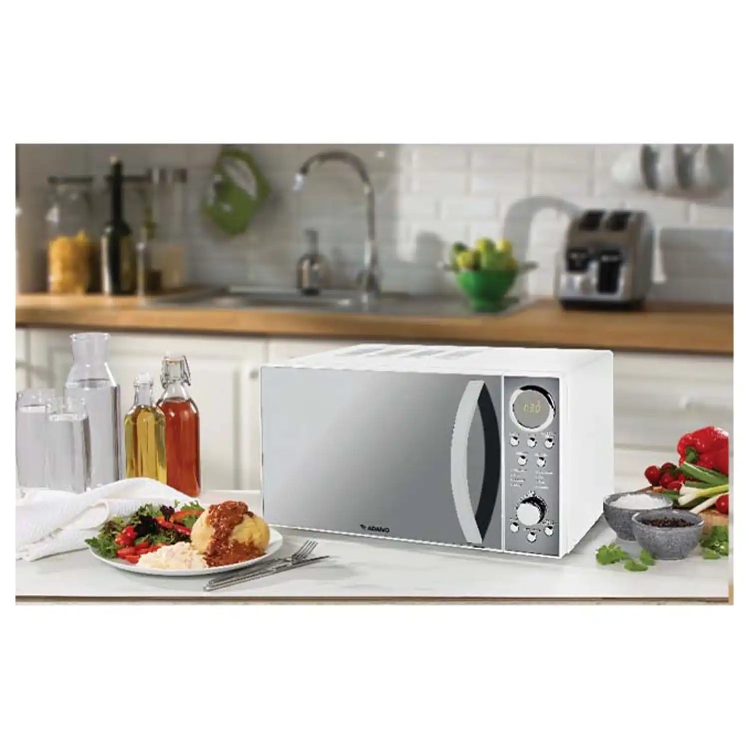 Adamo 20L Digital Microwave 700W - White 2 Shaws Department Stores