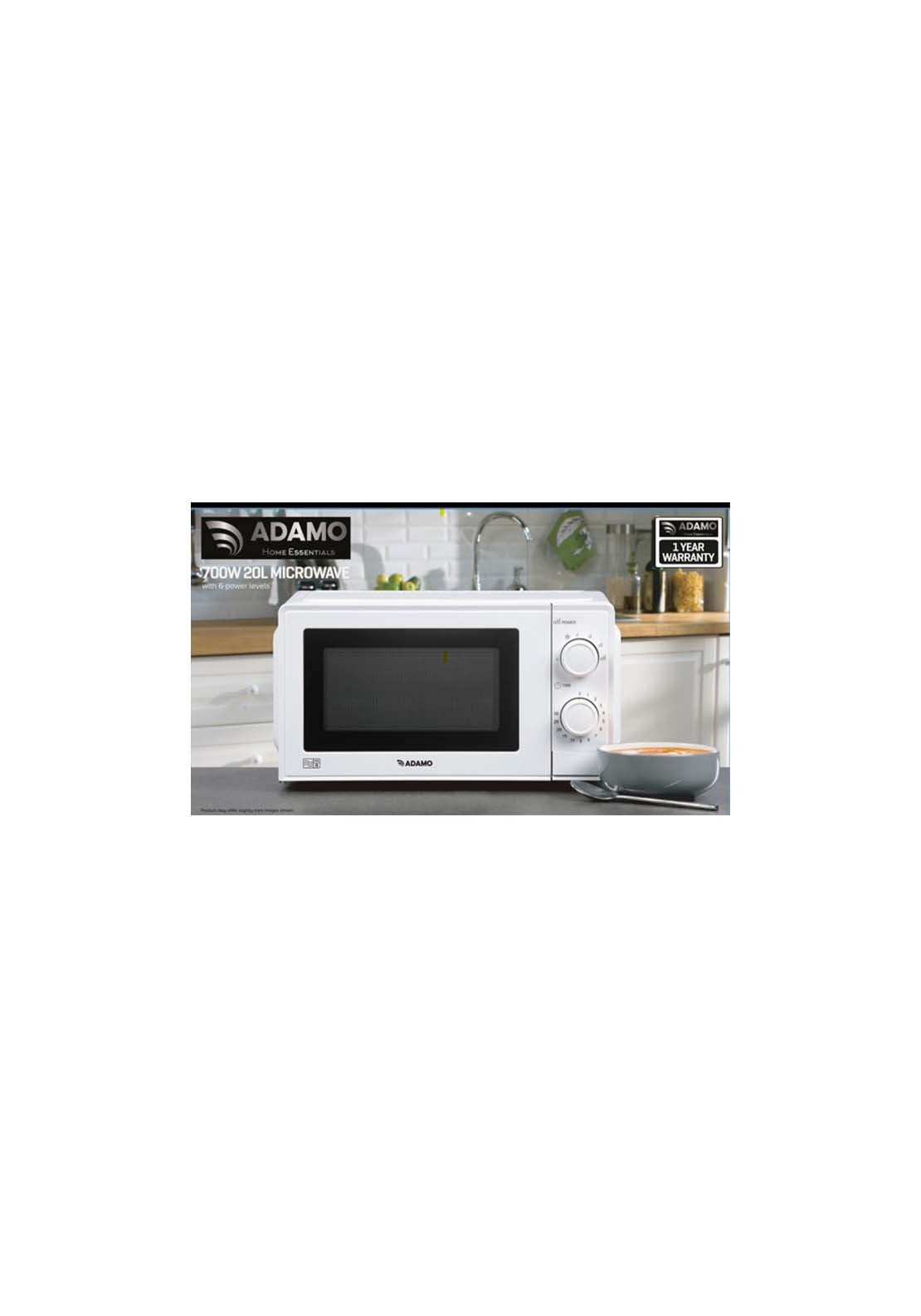 Adamo Adamo 20L Manual Microwave | Sda2637Ed - White 1 Shaws Department Stores