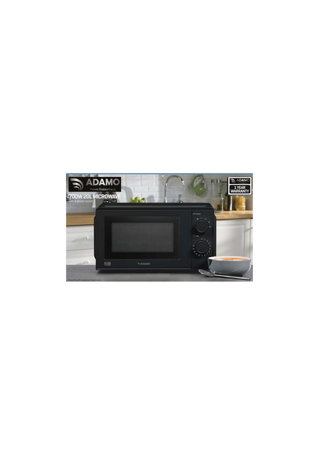 Adamo Sda2638Ed Adamo 20L Manual Microwave - Black 2 Shaws Department Stores