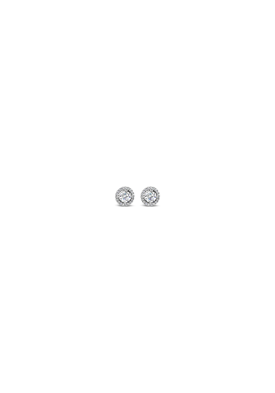 Absolute Jewellery Earring Cluster Halo - Sliver 1 Shaws Department Stores