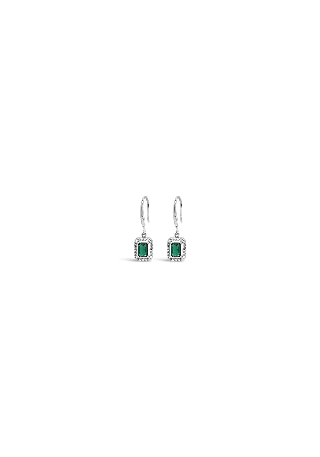Absolute Jewellery Rectang Cluster Drop Earring - Silver 1 Shaws Department Stores