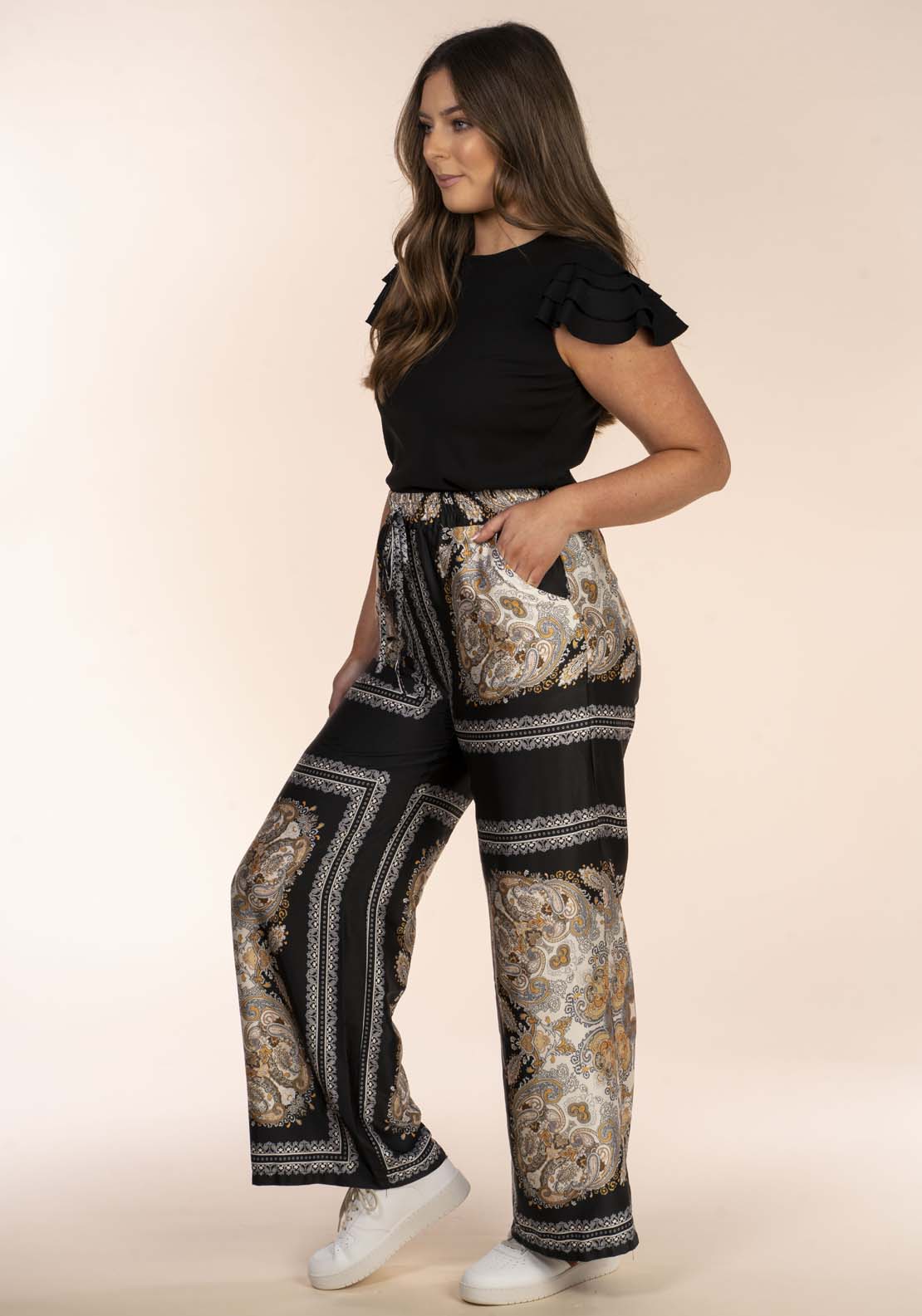 Naoise Scarf Print Pant 3 Shaws Department Stores