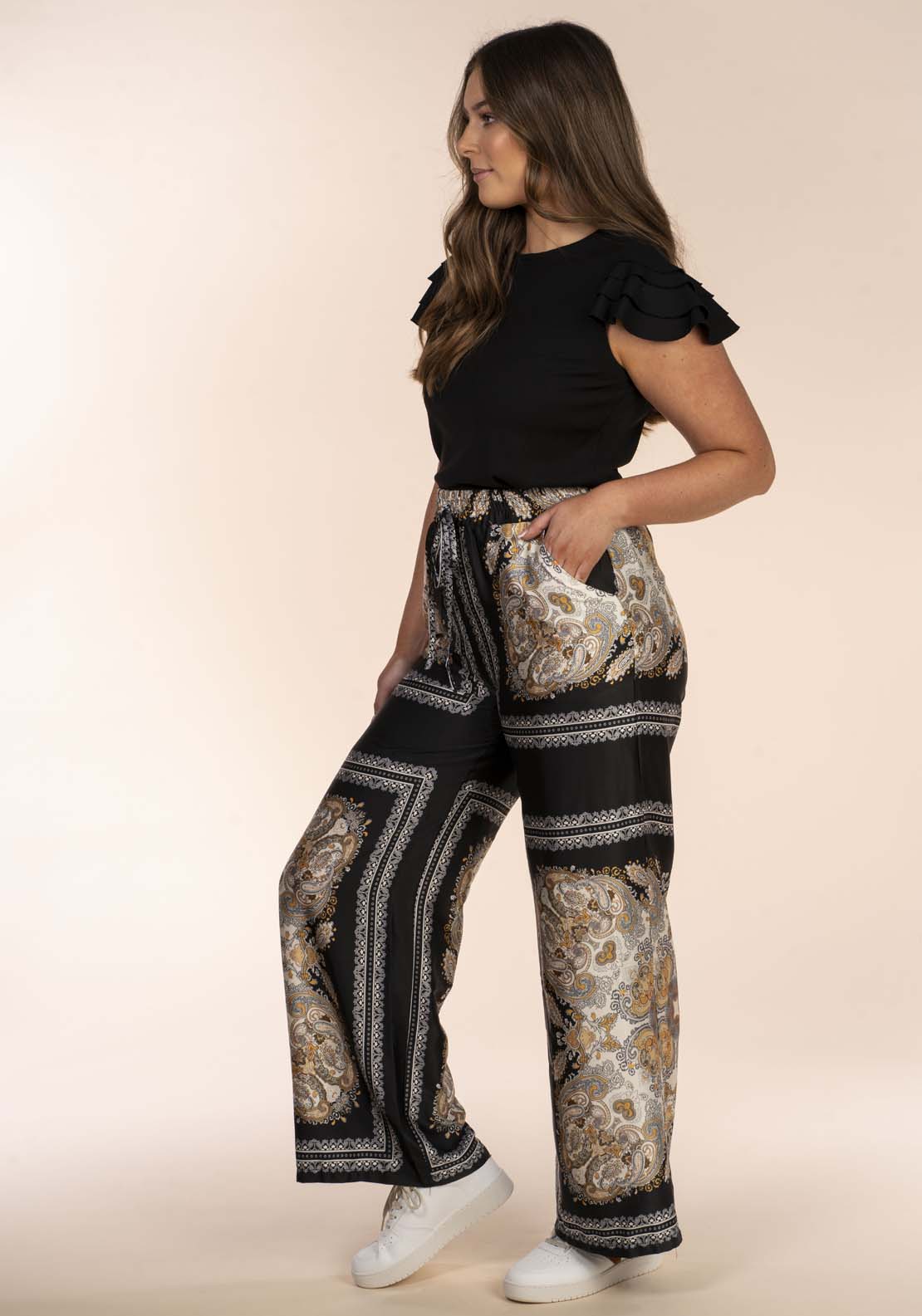 Naoise Scarf Print Pant 5 Shaws Department Stores
