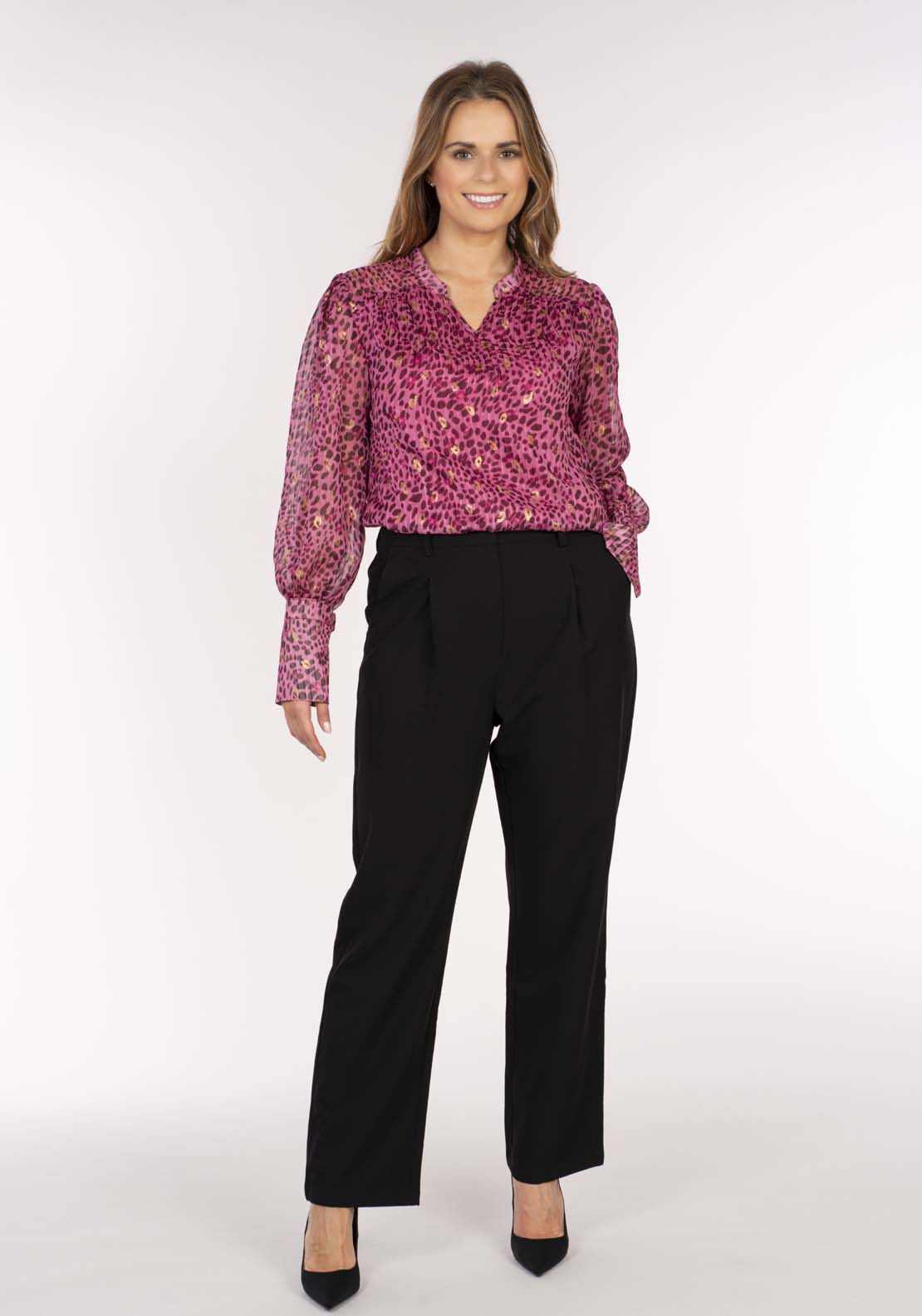 Naoise Leopard Print Blouse - Pink Leopard 6 Shaws Department Stores