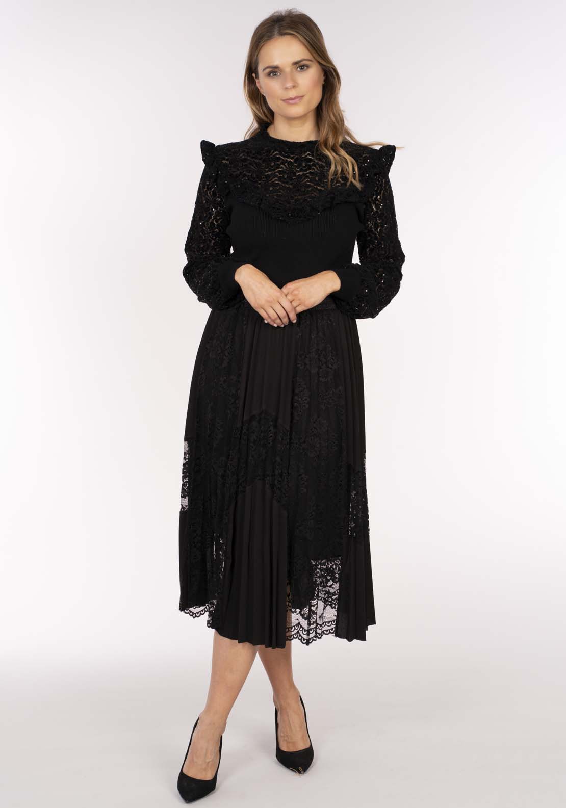 Naoise Lace Skirt - Black 1 Shaws Department Stores