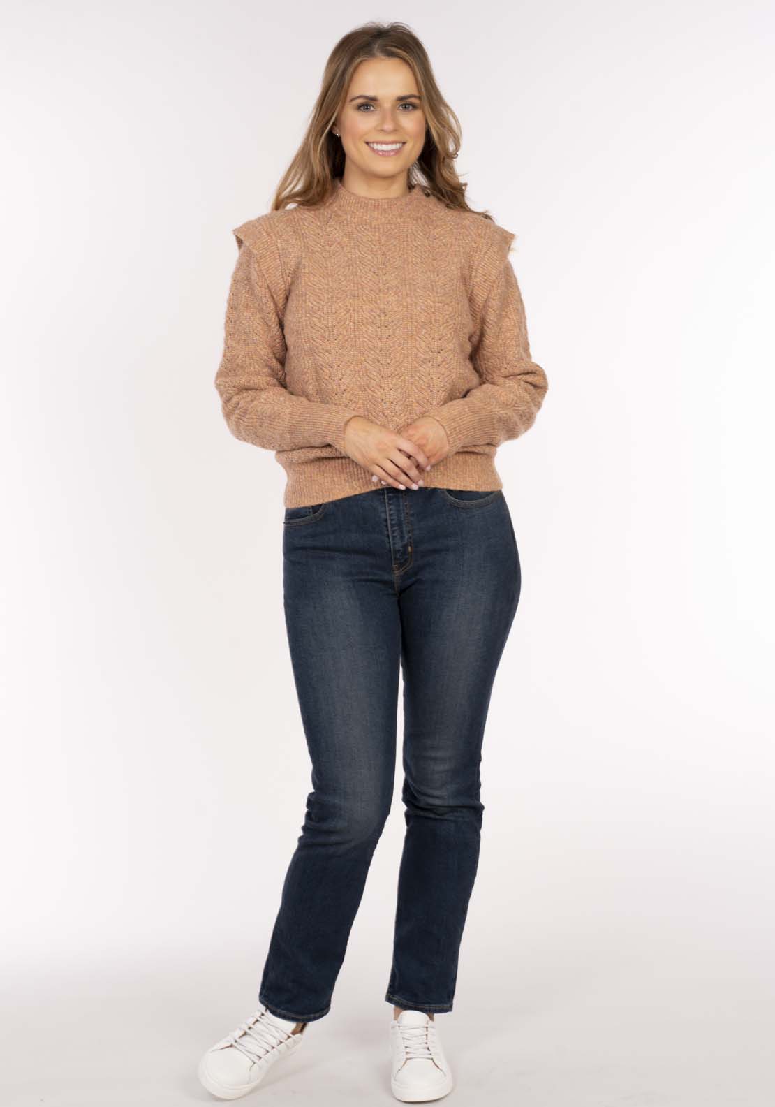 Naoise Button Shoulder Sweater - Spice 8 Shaws Department Stores