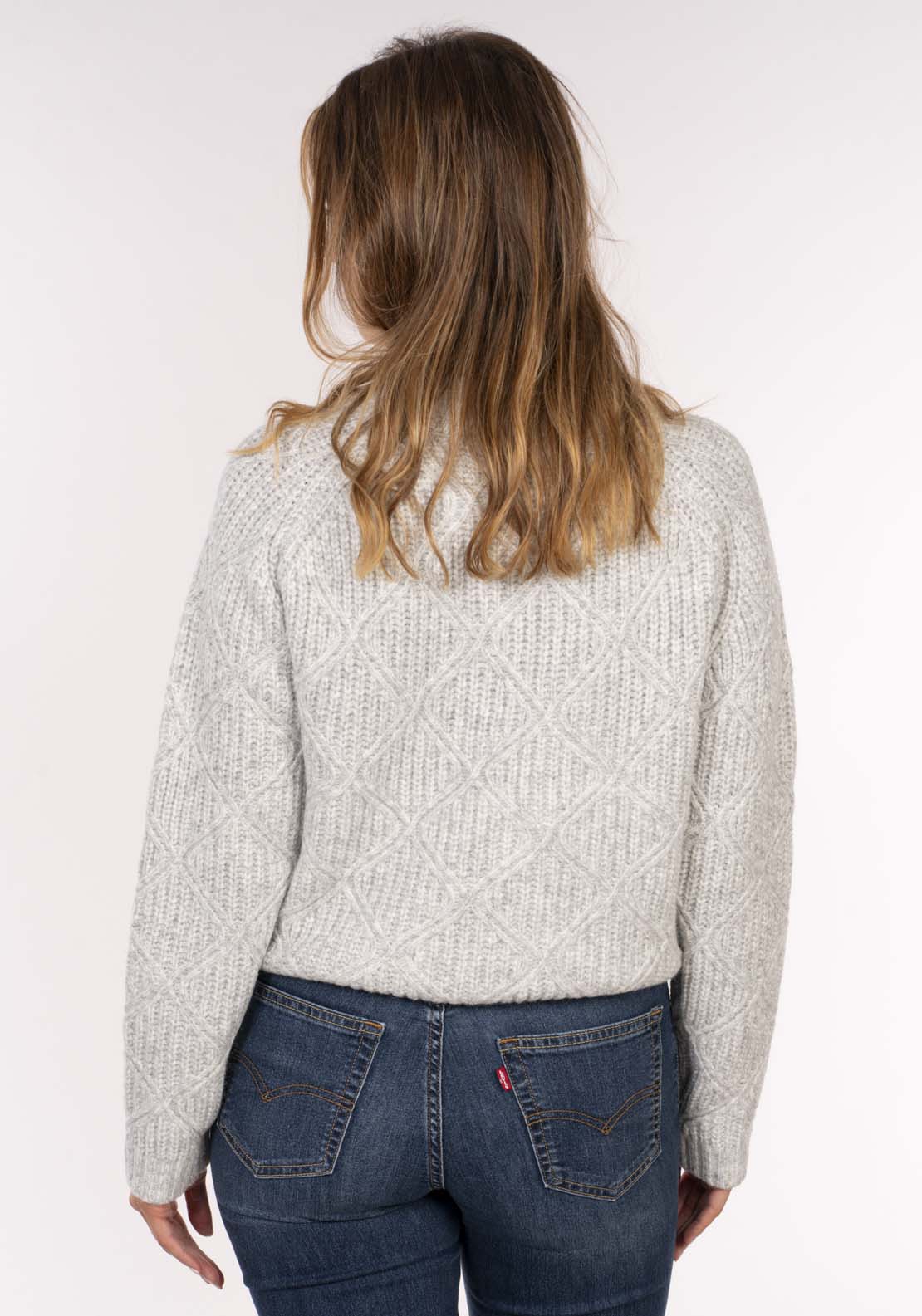Naoise Diamond Rib Sweater - Grey 5 Shaws Department Stores