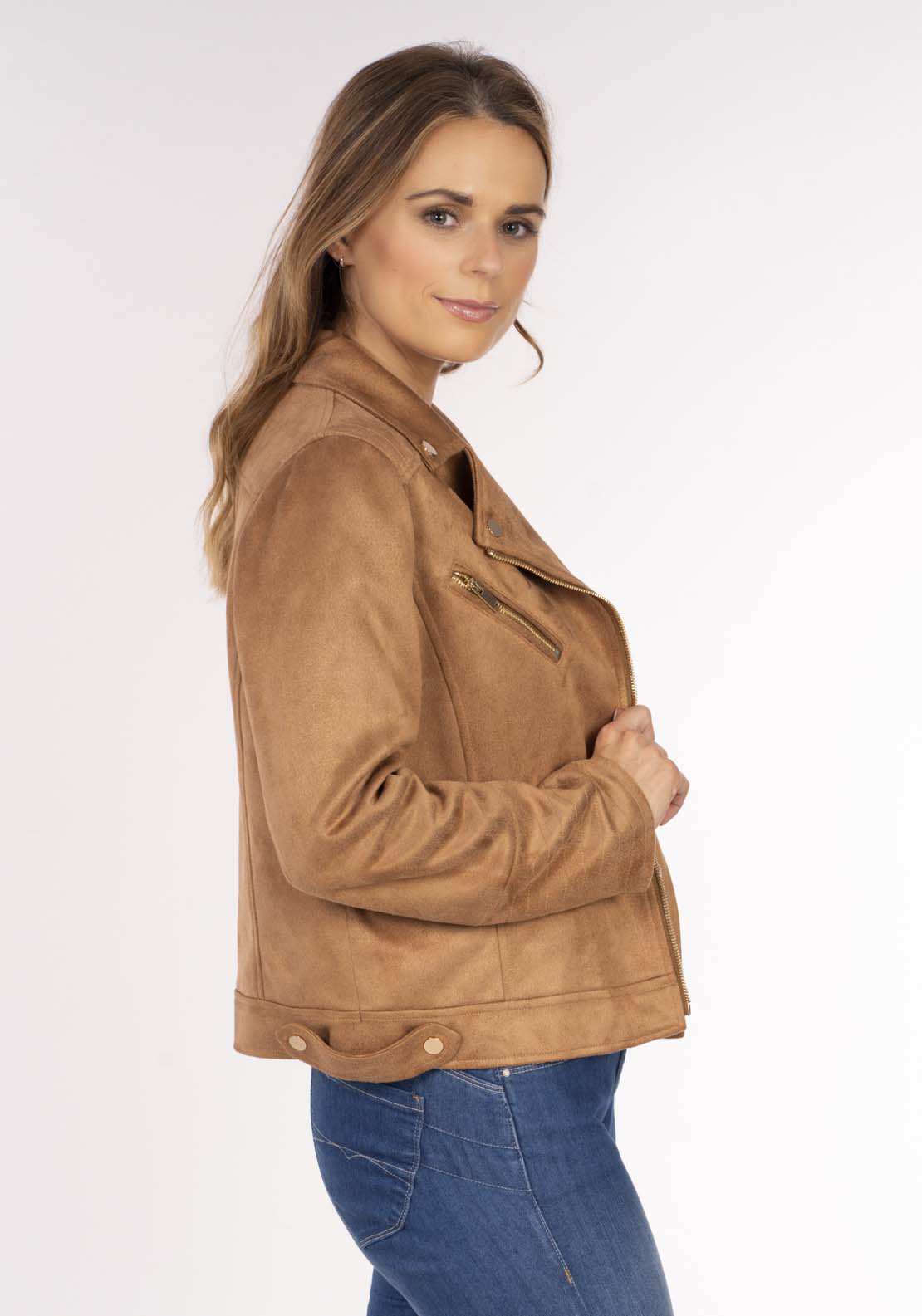 Naoise Suede Biker Jacket - Suede 3 Shaws Department Stores