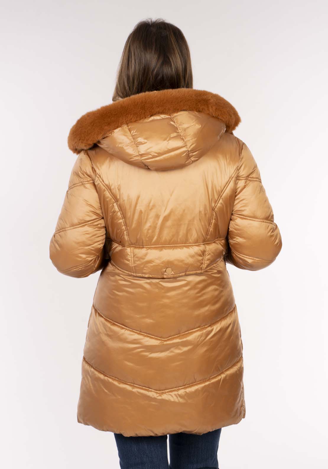 Naoise 3/4 Fur Hood - Caramel 6 Shaws Department Stores