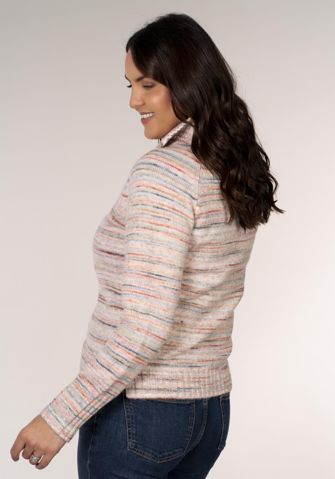 Tea Lane 1/2 Zip Jumper - Multicolour 3 Shaws Department Stores