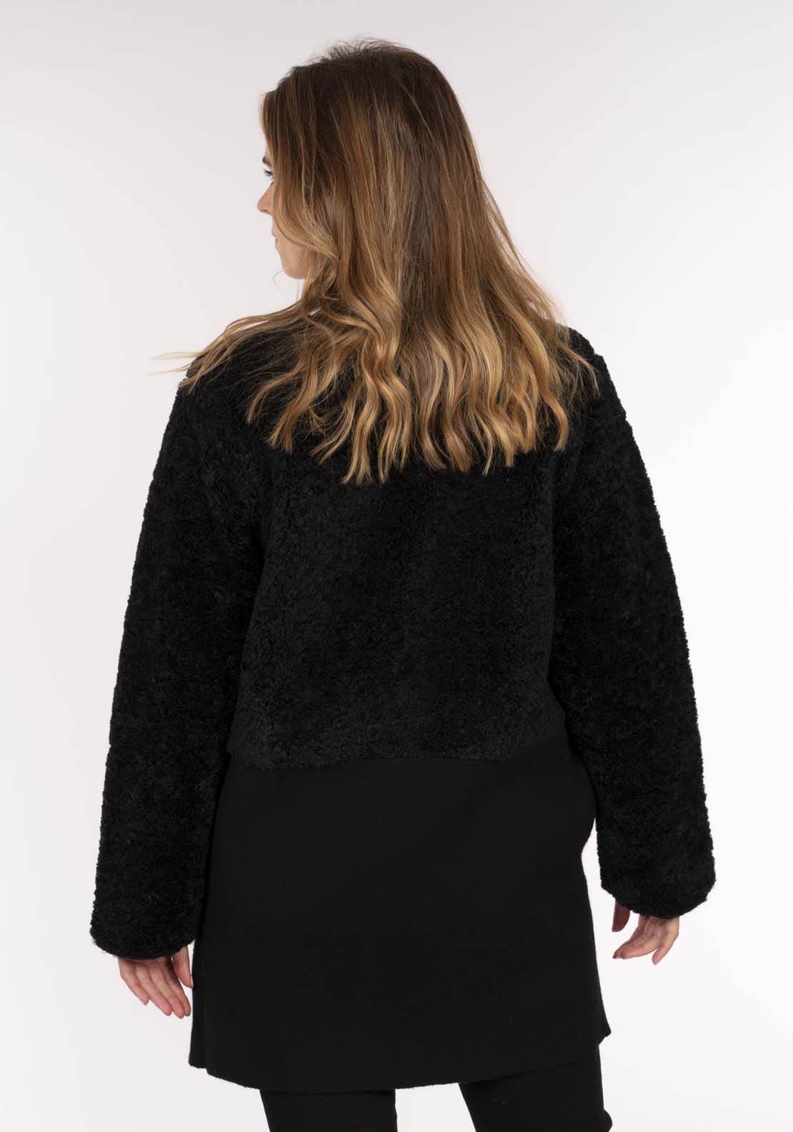 Naoise Suede And Sherpa Jacket - Black 3 Shaws Department Stores