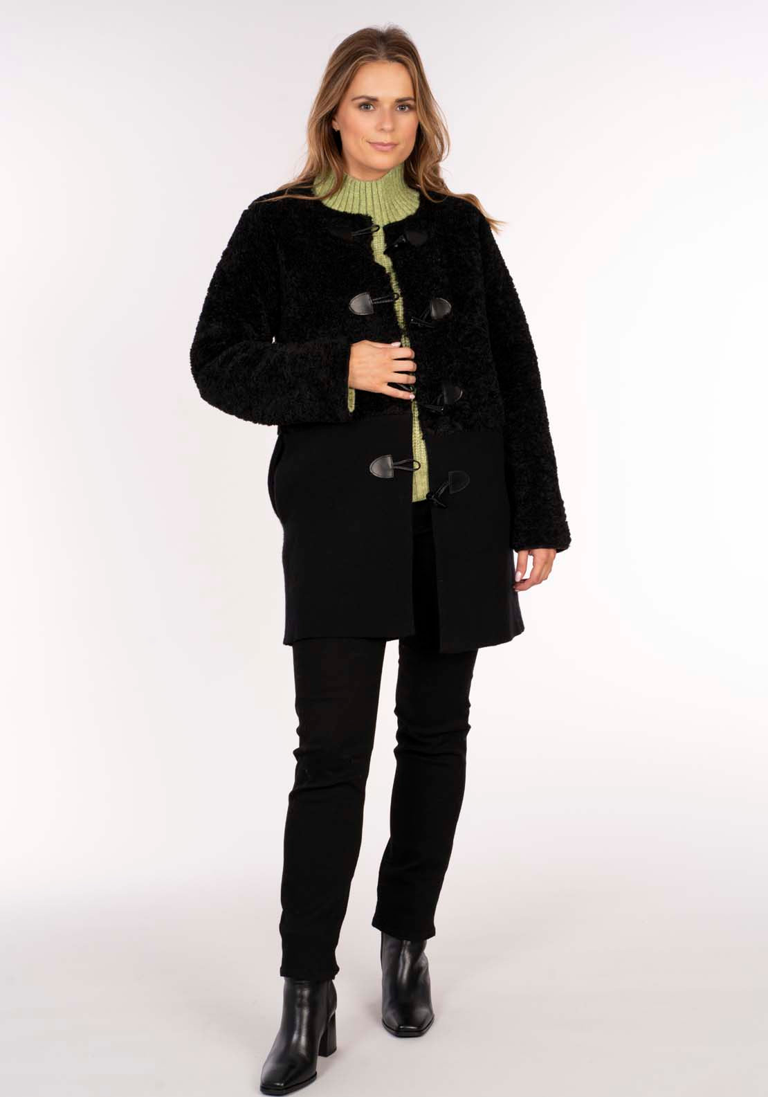 Naoise Suede And Sherpa Jacket - Black 4 Shaws Department Stores
