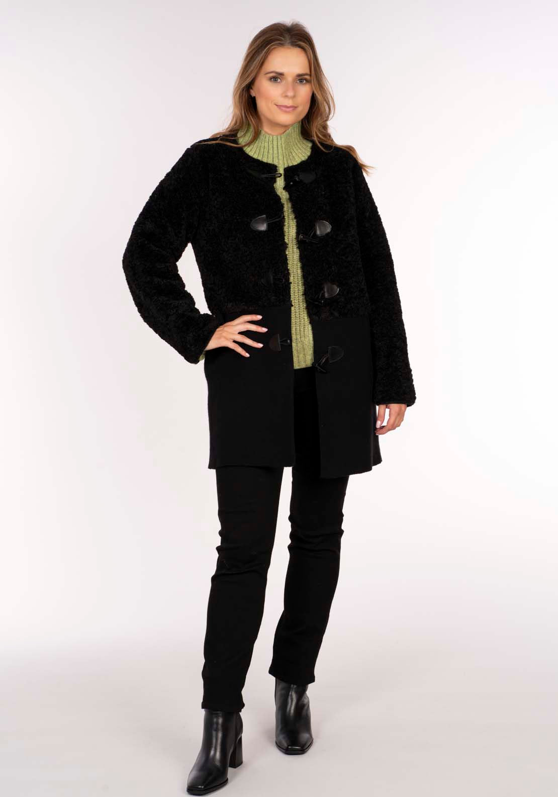 Naoise Suede And Sherpa Jacket - Black 6 Shaws Department Stores