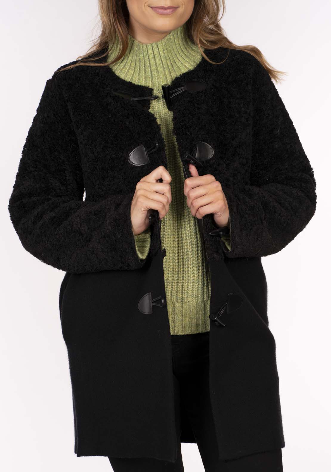Naoise Suede And Sherpa Jacket - Black 5 Shaws Department Stores