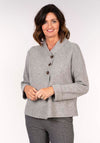 Roll Neck Horizontal Jacket - Grey