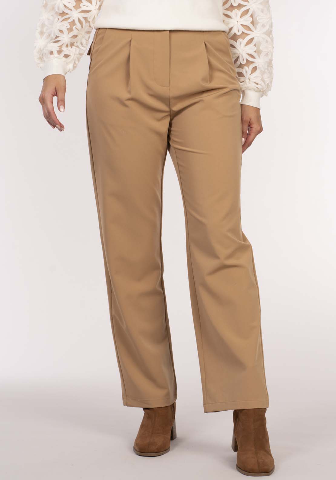 Naoise Soft Suiting Pant - Camel 1 Shaws Department Stores