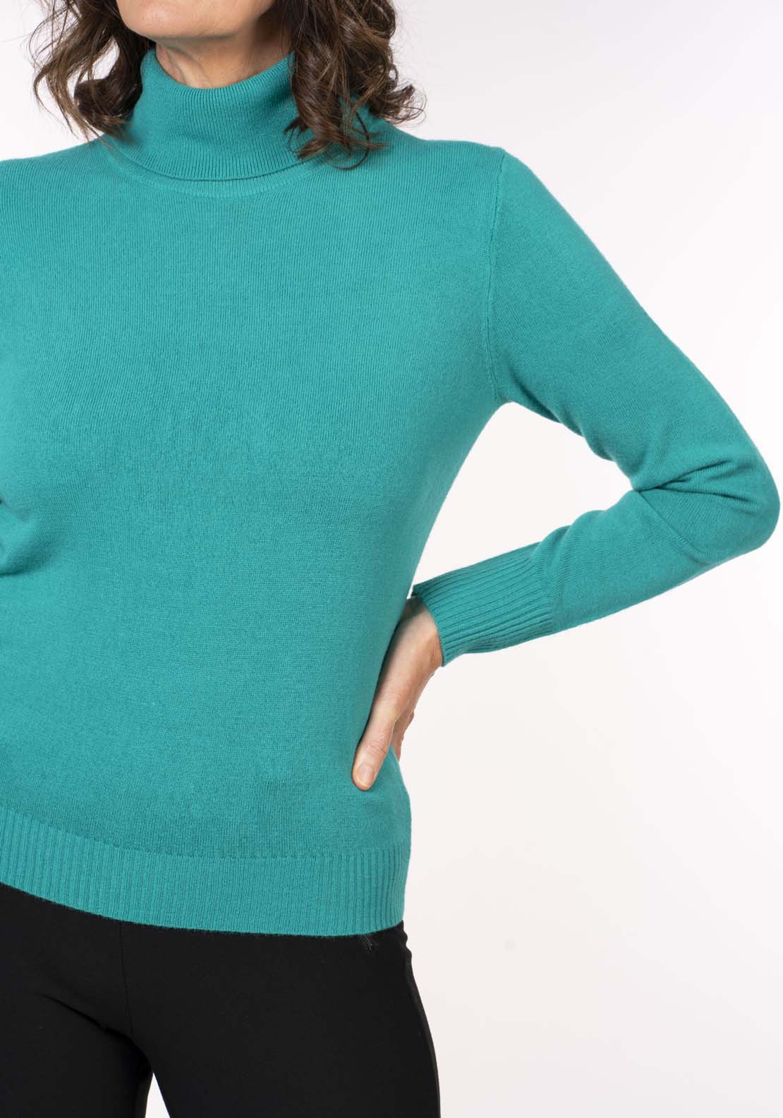 Tea Lane Cashmillon Roll Neck - Blue 6 Shaws Department Stores