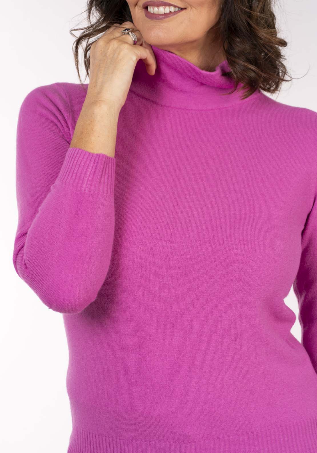 Tea Lane Cashmillon Turtle Neck - Cranberry 4 Shaws Department Stores