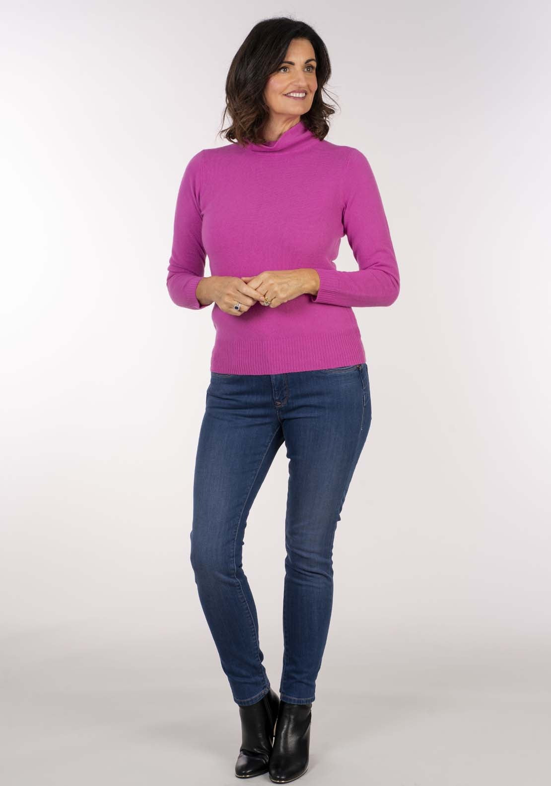 Tea Lane Cashmillon Turtle Neck - Cranberry 6 Shaws Department Stores