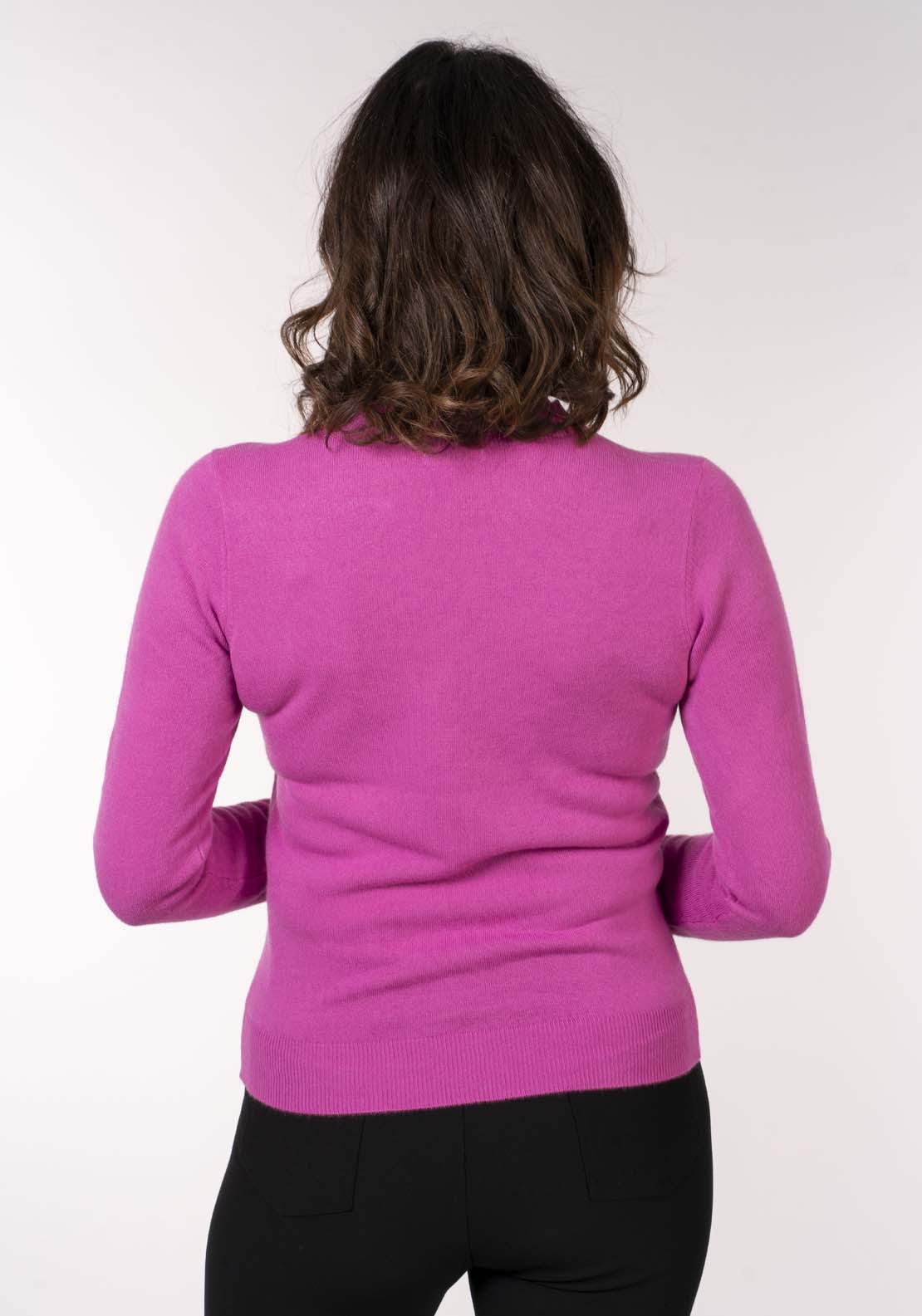 Tea Lane Cashmillon Crew Neck - Cranberry 5 Shaws Department Stores
