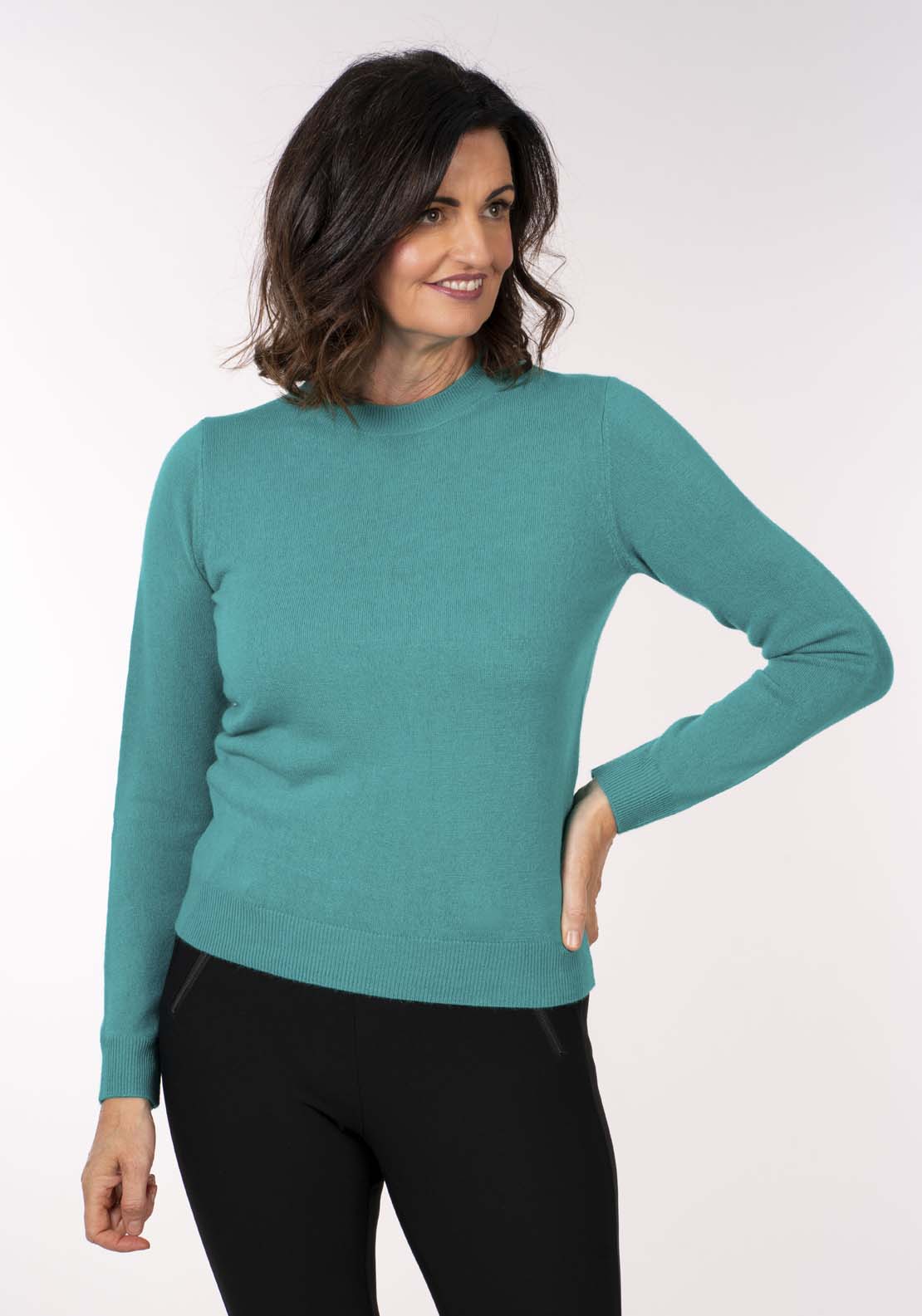 Tea Lane Cashmillon Crew Neck - Blue 1 Shaws Department Stores