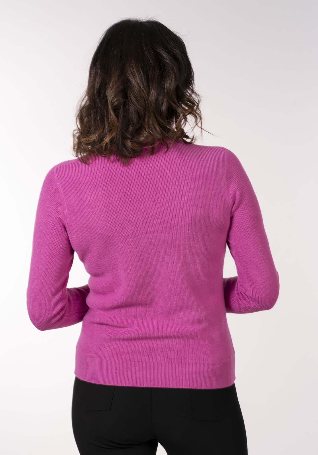 Tea Lane Cashmillon Zip Neck - Cranberry 4 Shaws Department Stores
