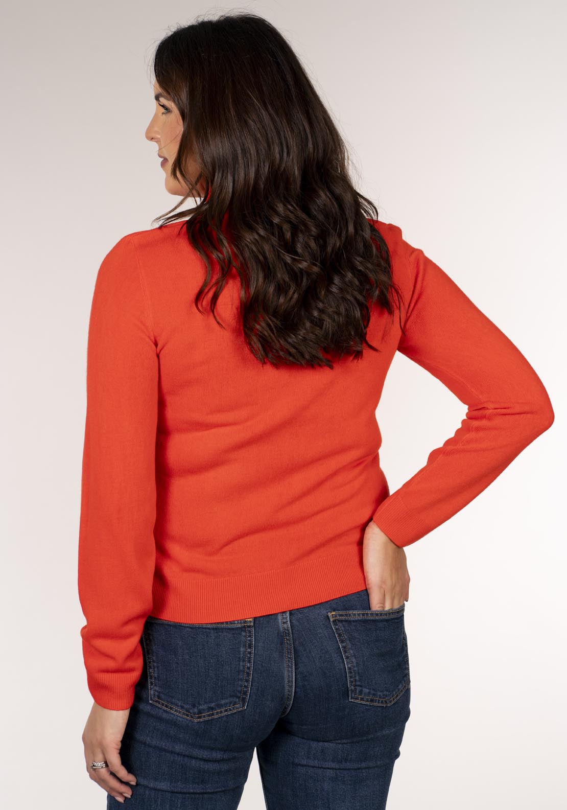 Tea Lane Cashmillon V-Neck Jumper - Red 5 Shaws Department Stores
