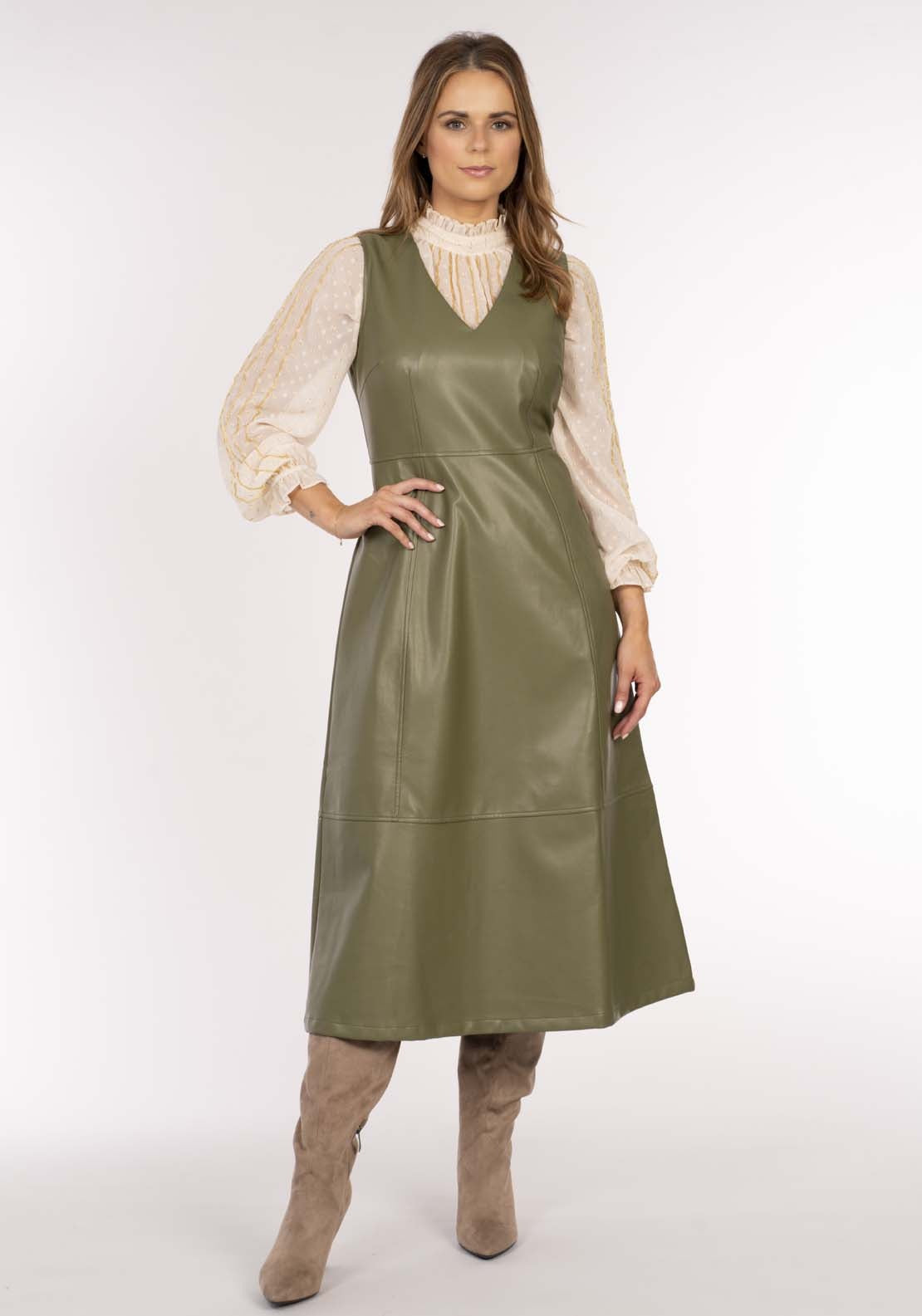 Naoise Ss Pu Dress - Green 3 Shaws Department Stores
